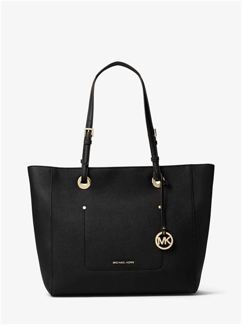 michael kors jane leather tote|Michael Kors saffiano leather tote.